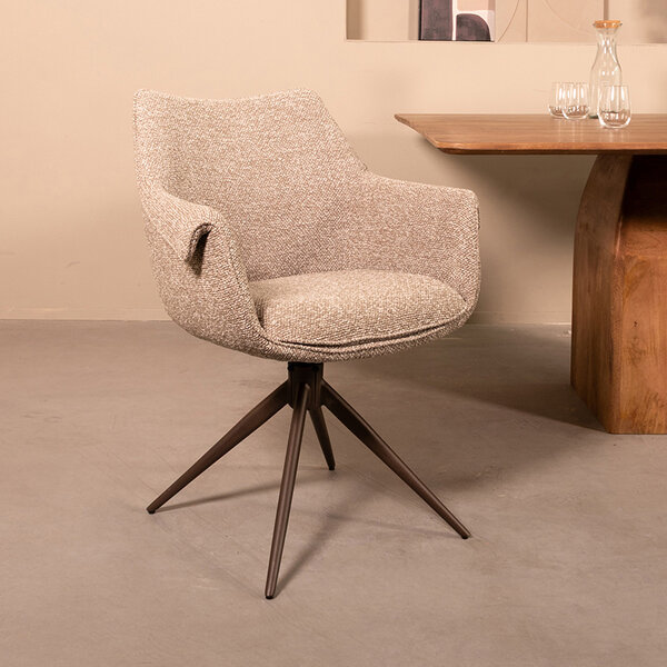 Stoel Narumi | Mushroom | Royal Boucle | Brons Metalen Frame | 2 stuks