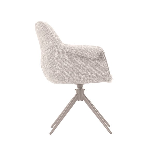 Stoel Narumi | Naturel | Royal Boucle | Taupe Metalen Frame | 2 stuks