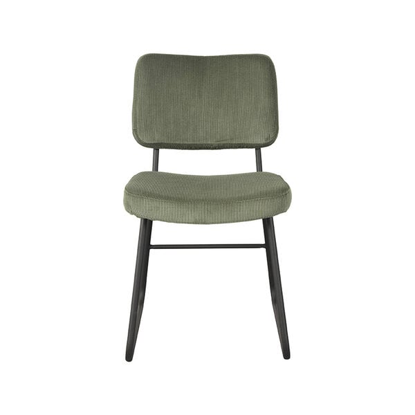 Stoel Noah | Forest | Ribcord | Zwart Metalen Frame | 2 stuks