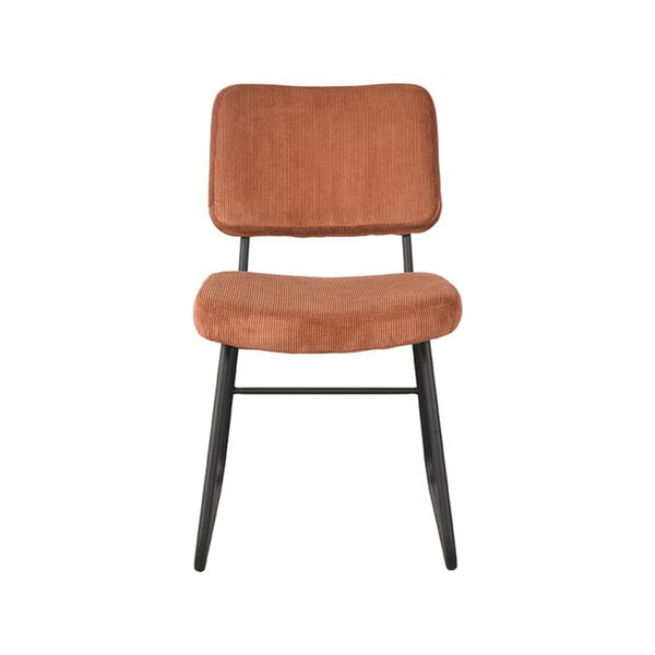 Stoel Noah | Rust | Ribcord | Zwart Metalen Frame | 2 stuks