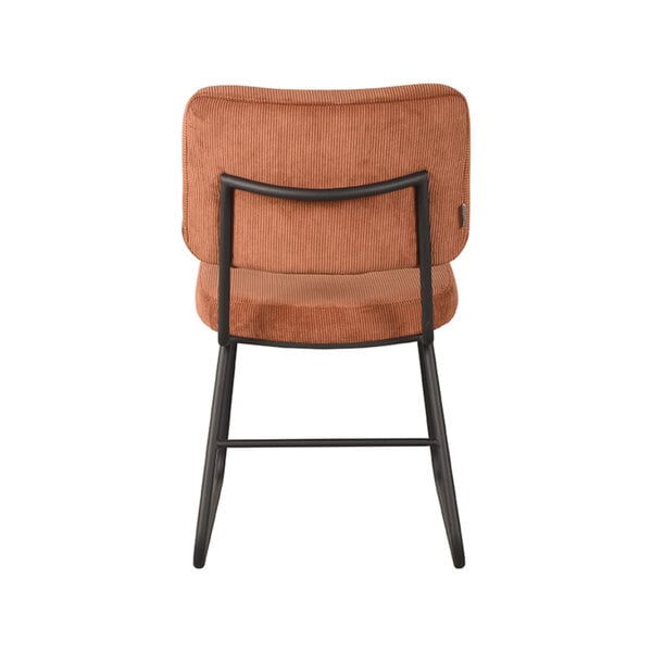 Stoel Noah | Rust | Ribcord | Zwart Metalen Frame | 2 stuks