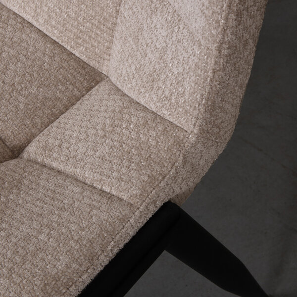 Stoel Noor | Clay | Elite | Zwart Metalen Frame | 2 stuks