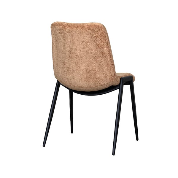 Stoel Noor | Cognac | Elite | Zwart Metalen Frame | 2 stuks