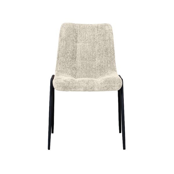 Stoel Noor | Naturel | Elite | Zwart Metalen Frame | 2 stuks