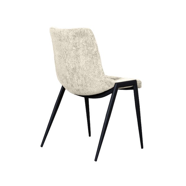 Stoel Noor | Naturel | Elite | Zwart Metalen Frame | 2 stuks