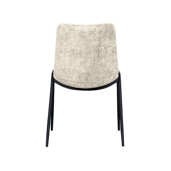 Stoel Noor | Naturel | Elite | Zwart Metalen Frame | 2 stuks