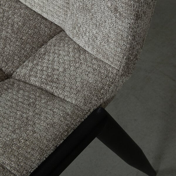 Stoel Noor | Stone | Elite | Zwart Metalen Frame | 2 stuks