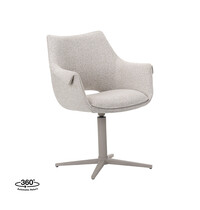 LABEL51 Stoel Nozomi | Naturel | Royal Boucle | Taupe Metalen Frame | 2 stuks