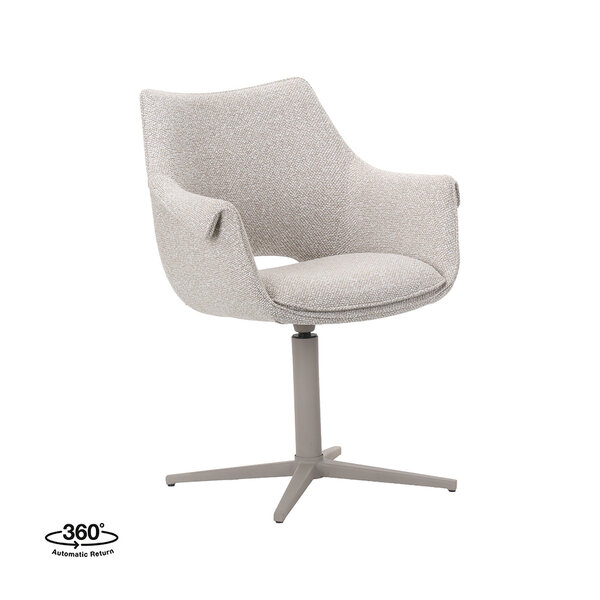 Stoel Nozomi | Naturel | Royal Boucle | Taupe Metalen Frame | 2 stuks