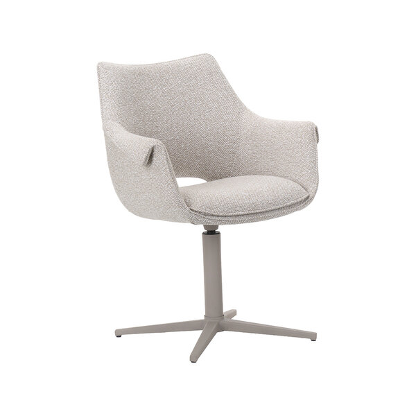 Stoel Nozomi | Naturel | Royal Boucle | Taupe Metalen Frame | 2 stuks