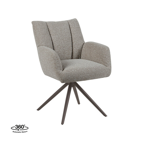 Stoel Padua | Mushroom | Royal Boucle | Brons Metalen Frame | 2 stuks