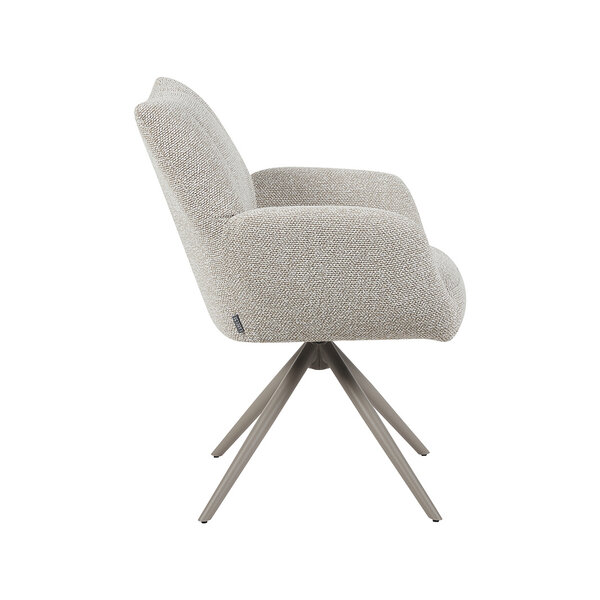 Stoel Padua | Naturel | | Taupe Metalen Frame | 2 stuks