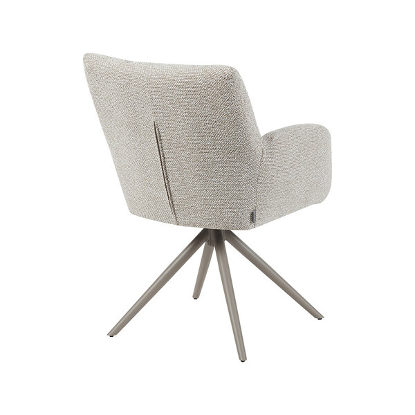 Stoel Padua | Naturel | | Taupe Metalen Frame | 2 stuks