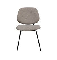 LABEL51 Stoel Ravenna | Naturel | Royal Boucle | Zwart Metalen Frame | 2 stuks 