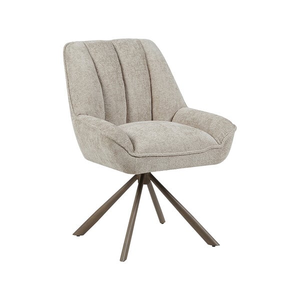 Stoel Reims | Naturel | Haga | Brons Metalen Frame | 2 stuks