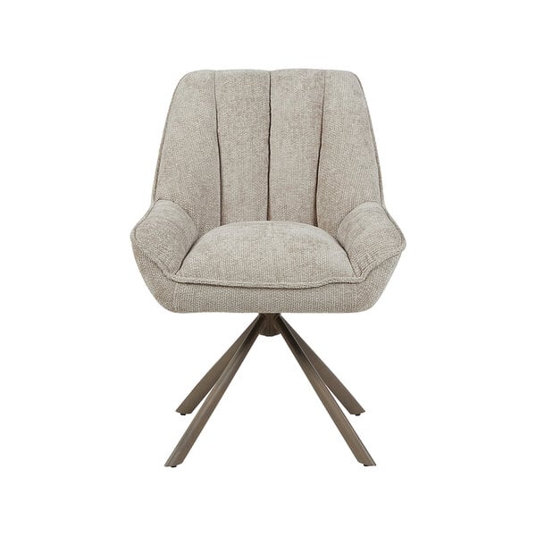 Stoel Reims | Naturel | Haga | Brons Metalen Frame | 2 stuks