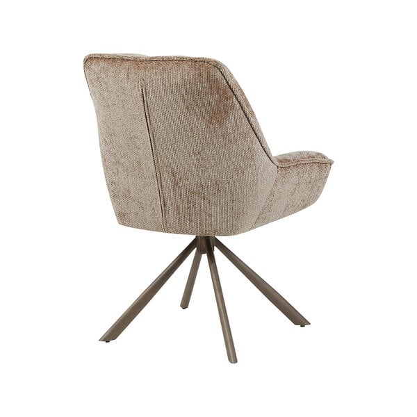 Stoel Reims | Taupe | Haga | Brons Metalen Frame | 2 stuks