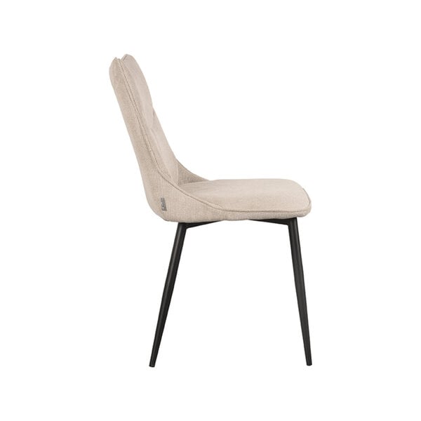 Stoel Riv | Naturel | Cato | Zwart Metalen Frame | 4 stuks