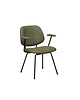 LABEL51 Stoel Rivano | Moss | Micro Suede | Zwart Metalen Frame | 2 stuks 