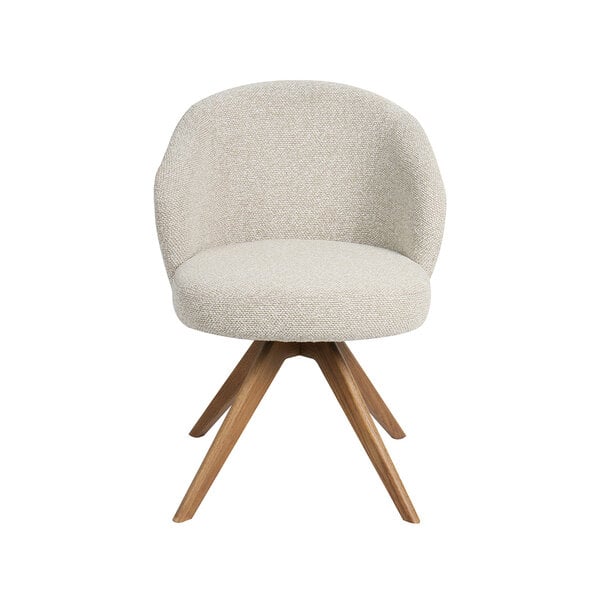 Stoel Sabi | Naturel | Royal Boucle | Naturel Houten Frame | 2 stuks