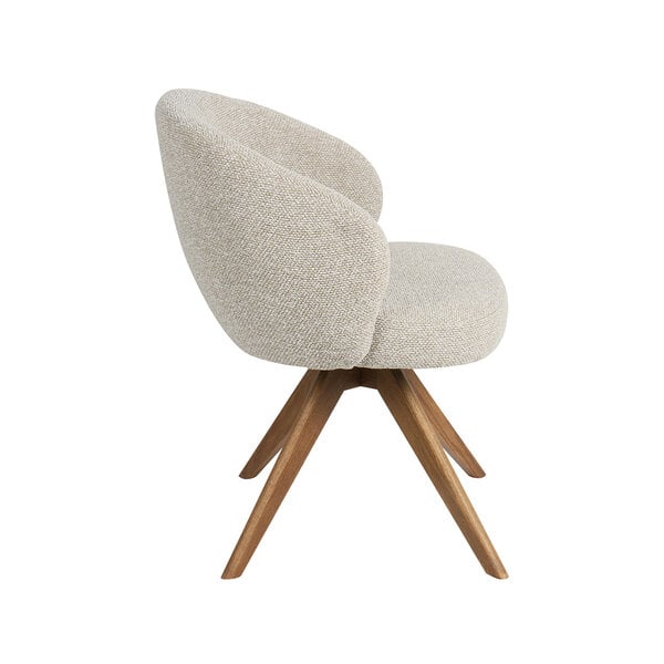 Stoel Sabi | Naturel | Royal Boucle | Naturel Houten Frame | 2 stuks