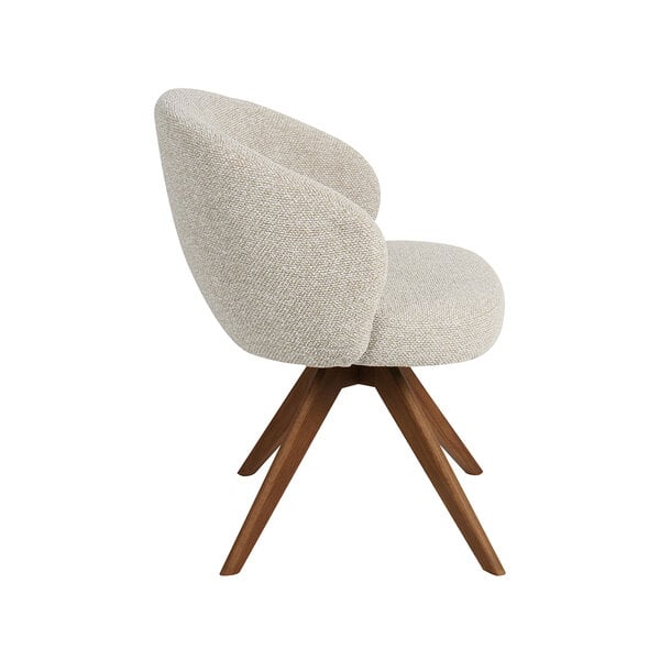 Stoel Sabi | Naturel | Royal Boucle | Walnoot Houten Frame | 2 stuks