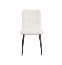 LABEL51 Stoel Sam | Champagne | Boucle | Zwart Metalen Frame | 4 stuks