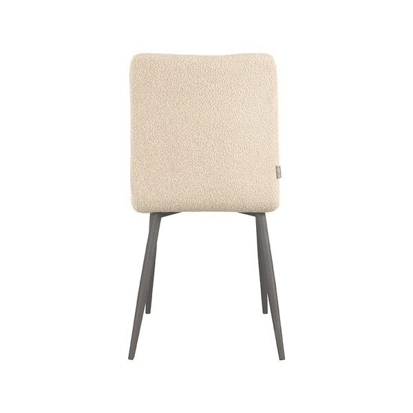 Stoel Sam | Zand | Boucle | Zwart Metalen Frame | 4 stuks