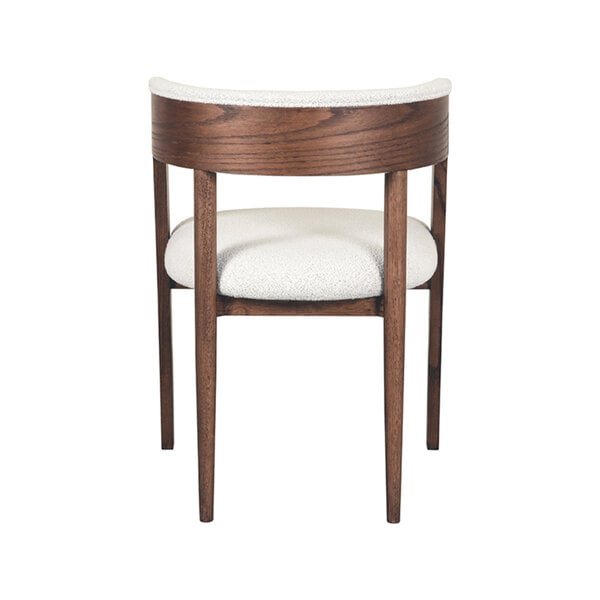 Stoel Sasha | Ecru | Boucle | Walnoot Houten Frame | 2 stuks