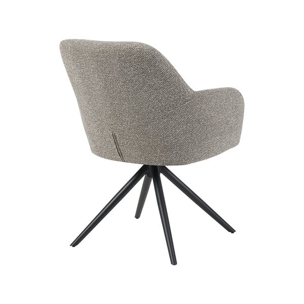 Stoel Sayuri | Mushroom | Royal Boucle | Zwart Metalen Frame | 2 stuks