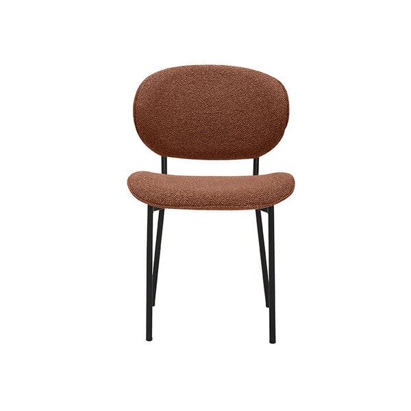 Stoel Senn | Coral | Royal Boucle | Zwart Metalen Frame | 2 stuks