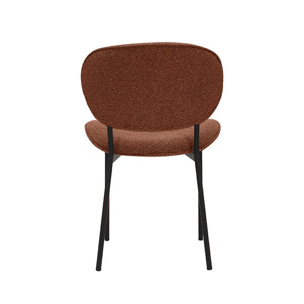 Stoel Senn | Coral | Royal Boucle | Zwart Metalen Frame | 2 stuks