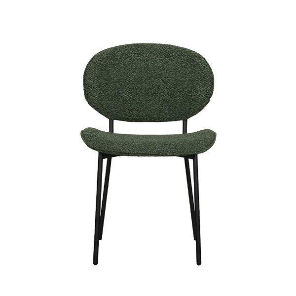 Stoel Senn | Forest | Royal Boucle | Zwart Metalen Frame | 2 stuks