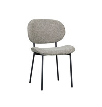 LABEL51 Stoel Senn | Mushroom | Royal Boucle | Zwart Metalen Frame | 2 stuks