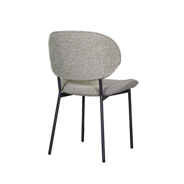 Stoel Senn | Mushroom | Royal Boucle | Zwart Metalen Frame | 2 stuks