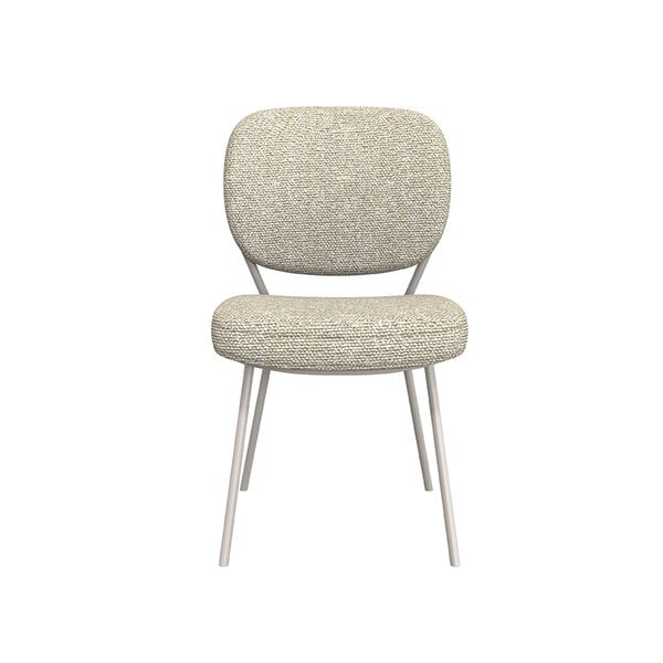 Stoel Singapore | Naturel | Royal Boucle | Taupe Metalen Frame | 2 stuks