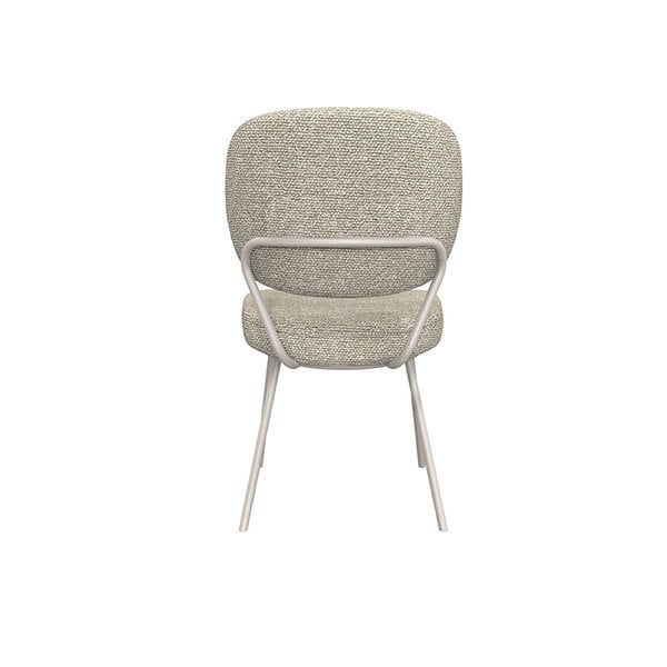 Stoel Singapore | Naturel | Royal Boucle | Taupe Metalen Frame | 2 stuks