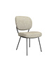 LABEL51 Stoel Singapore | Naturel | Royal Boucle | Zwart Metalen Frame | 2 stuks 