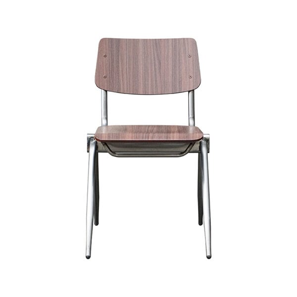 Stoel Solid | Donkerbruin | Hout | Old Gun Metalen Frame | 2 stuks