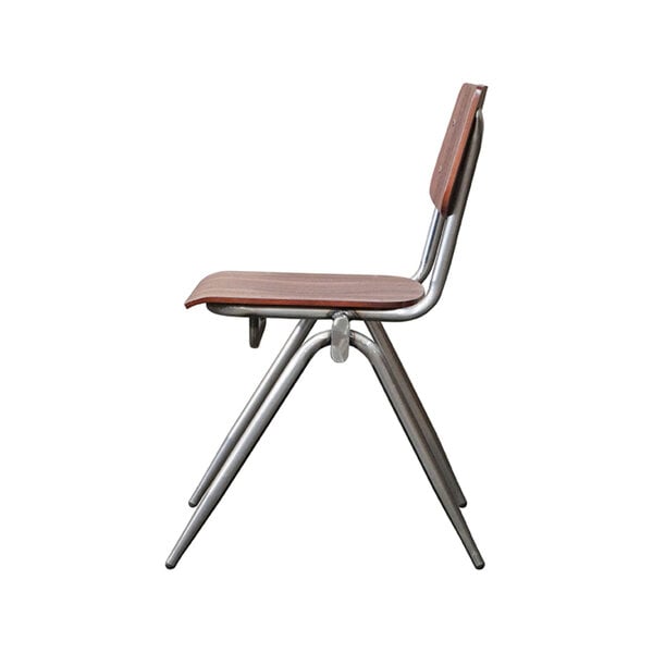 Stoel Solid | Donkerbruin | Hout | Old Gun Metalen Frame | 2 stuks