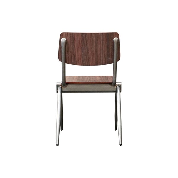 Stoel Solid | Donkerbruin | Hout | Old Gun Metalen Frame | 2 stuks