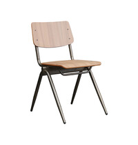 LABEL51 Stoel Solid | Walnoot | Hout | Goud Metalen Frame | 2 stuks