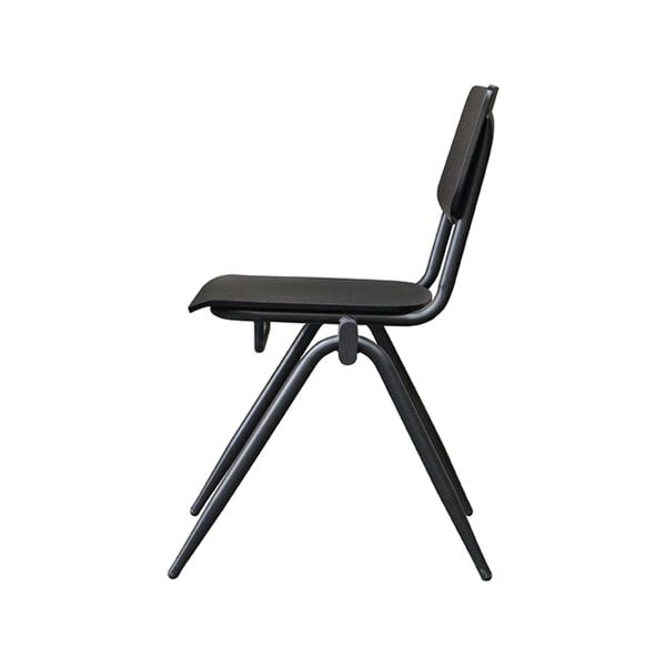 Stoel Solid | Zwart | Hout | Zwart Metalen Frame | 2 stuks