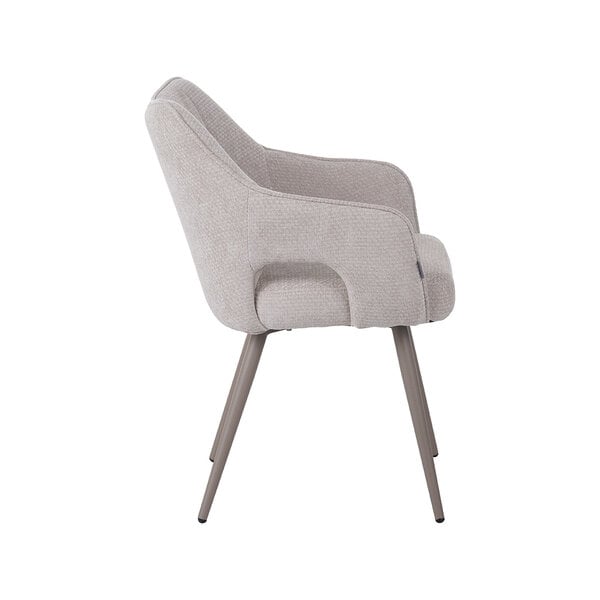 Stoel Stan | Naturel | Elite | Taupe Metalen Frame | 2 stuks