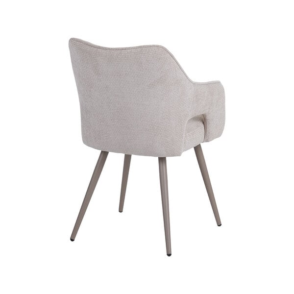 Stoel Stan | Naturel | Elite | Taupe Metalen Frame | 2 stuks