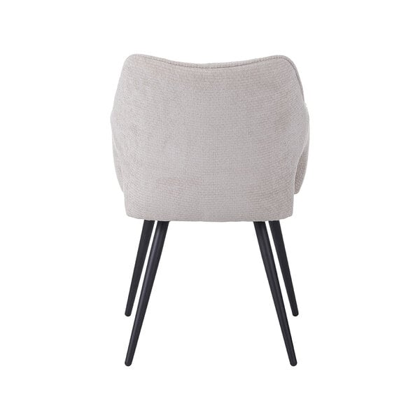 Stoel Stan | Naturel | Elite | Zwart Metalen Frame | 2 stuks