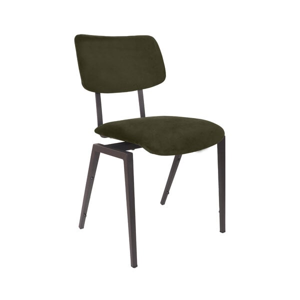 Stoel Stapelbaar | Hunter | Fluweel | Zwart Metalen Frame | 2 stuks