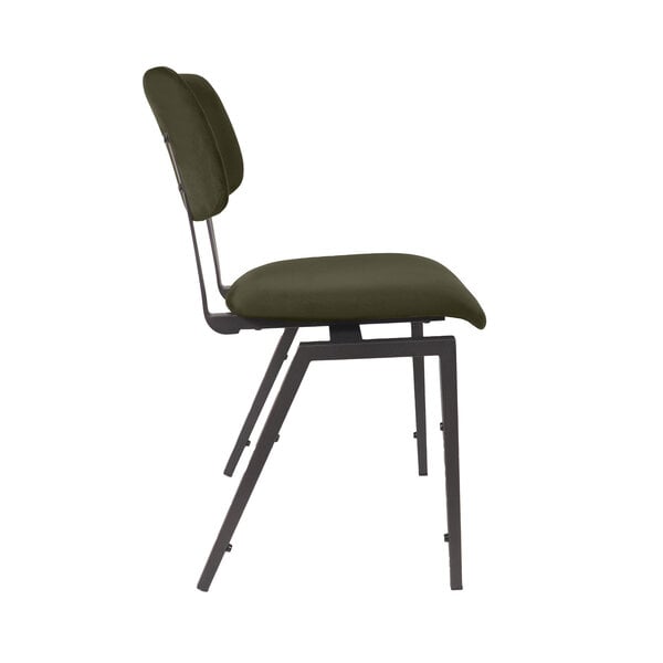 Stoel Stapelbaar | Hunter | Fluweel | Zwart Metalen Frame | 2 stuks