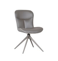 LABEL51 Stoel Thorben | Forest | Microvezel | Taupe Metalen Frame | 2 stuks 