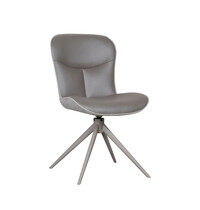 LABEL51 Stoel Thorben | Forest | Microvezel | Taupe Metalen Frame | 2 stuks